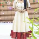 Traditional Handwork Kurti in Vichitra Silk