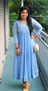 Well-Elegant Partywear Dyable Viscose Georgette Kurti