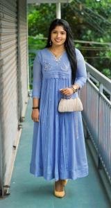 Well-Elegant Partywear Dyable Viscose Georgette Kurti