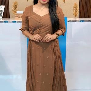 Premium viscose georgette pleated kurti