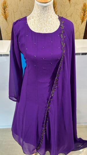 Panel cut kurti with handworked dupatta