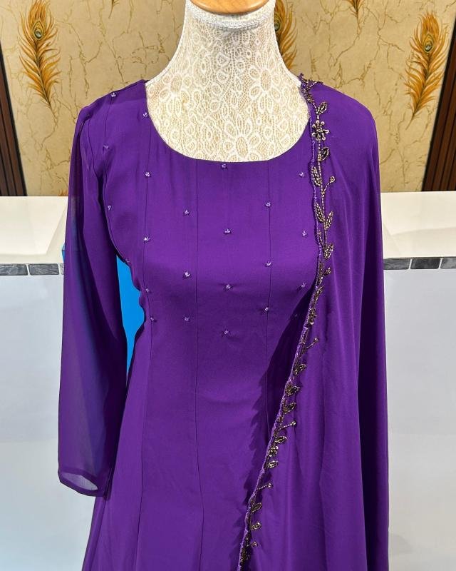 Panel cut kurti with handworked dupatta