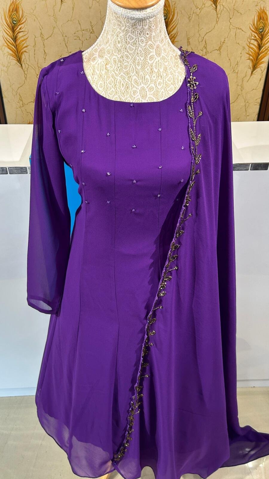 Panel cut kurti with handworked dupatta